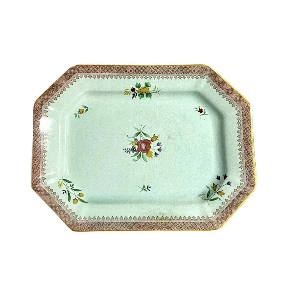 Vintage Adams Calyx Ware Lowestoft Small Rectangle Platter